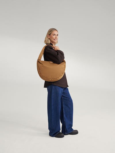 Sac Bandoulière Puffy technique | Marron