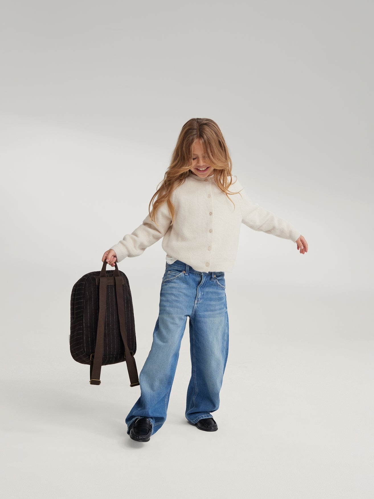 Flanelle craie Midi Sac à dos | Brun