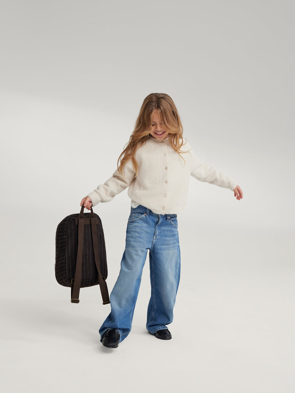 Flanelle craie Midi Sac à dos | Brun