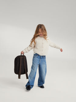 Flanelle craie Midi Sac à dos | Brun