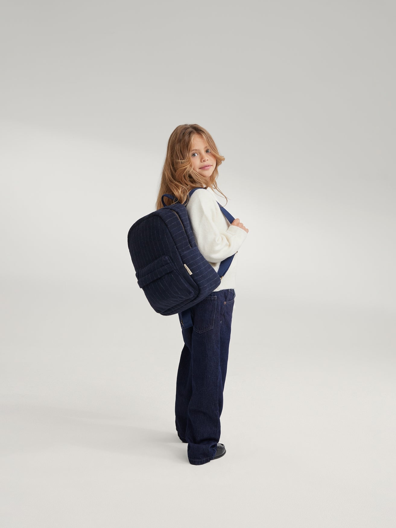 Flanelle craie Midi Sac à dos | Bleu