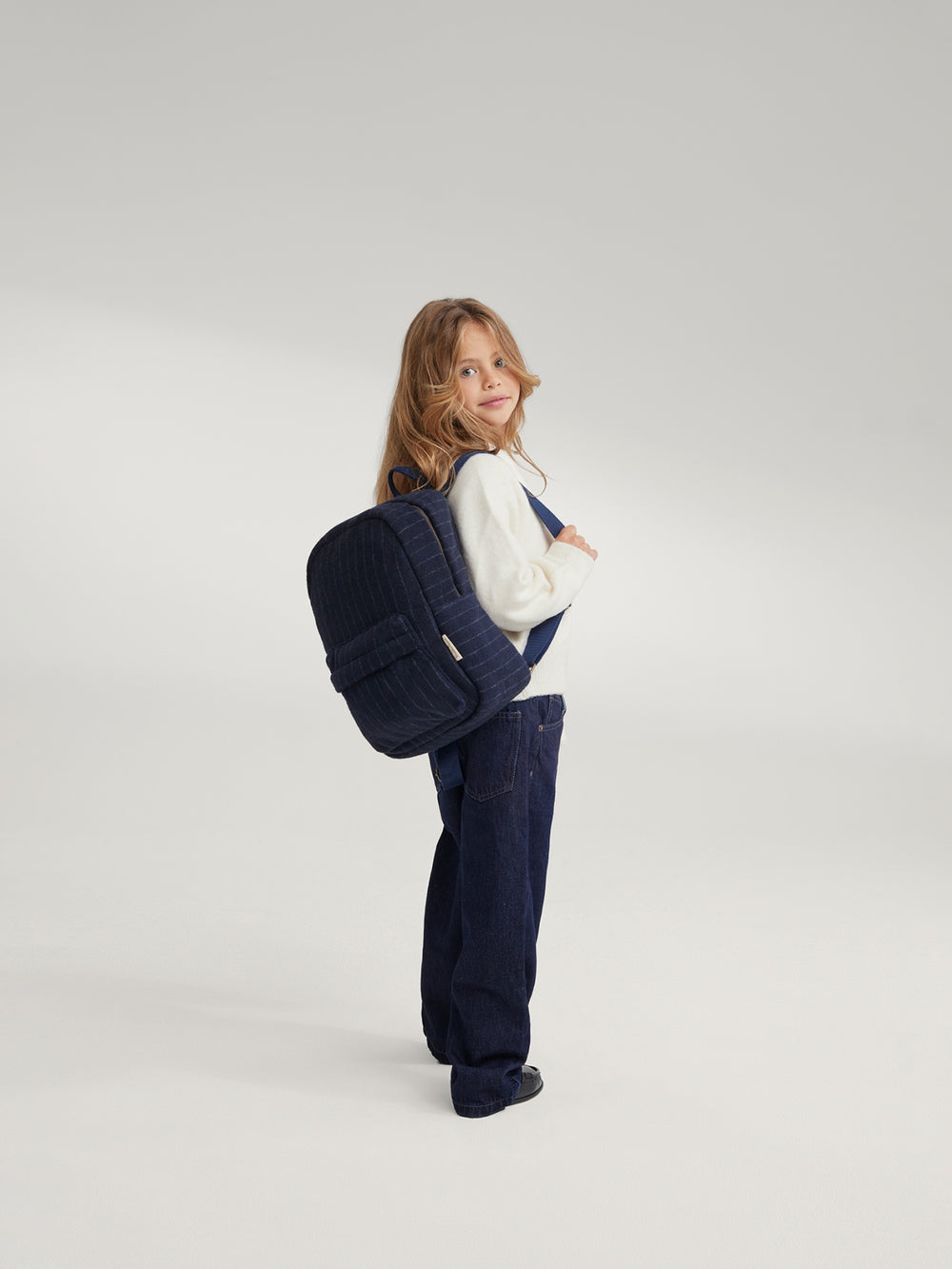 Flanelle craie Midi Sac à dos | Bleu