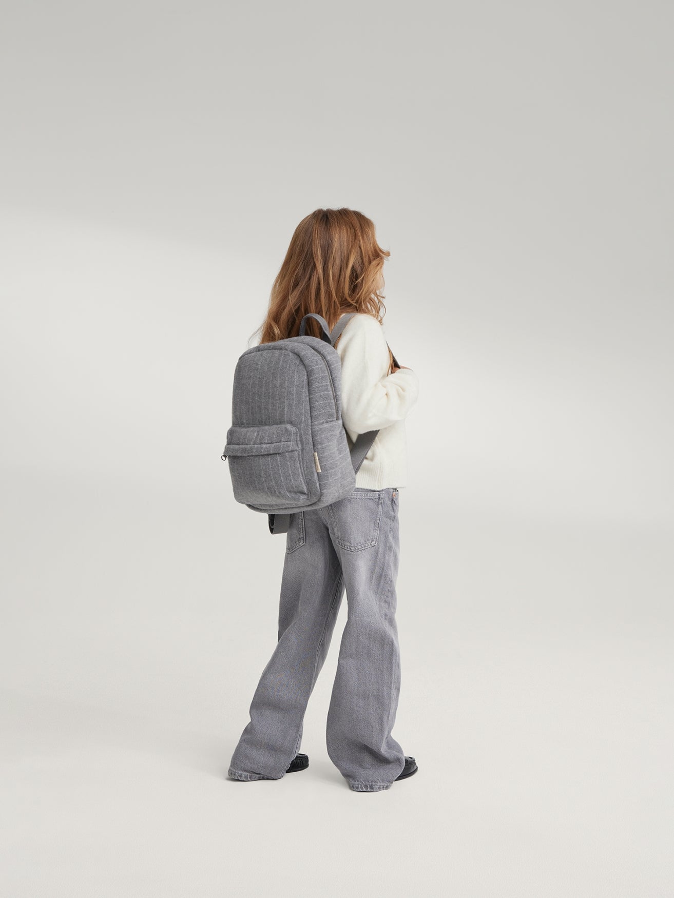 Flanelle craie Midi Sac à dos | Gris