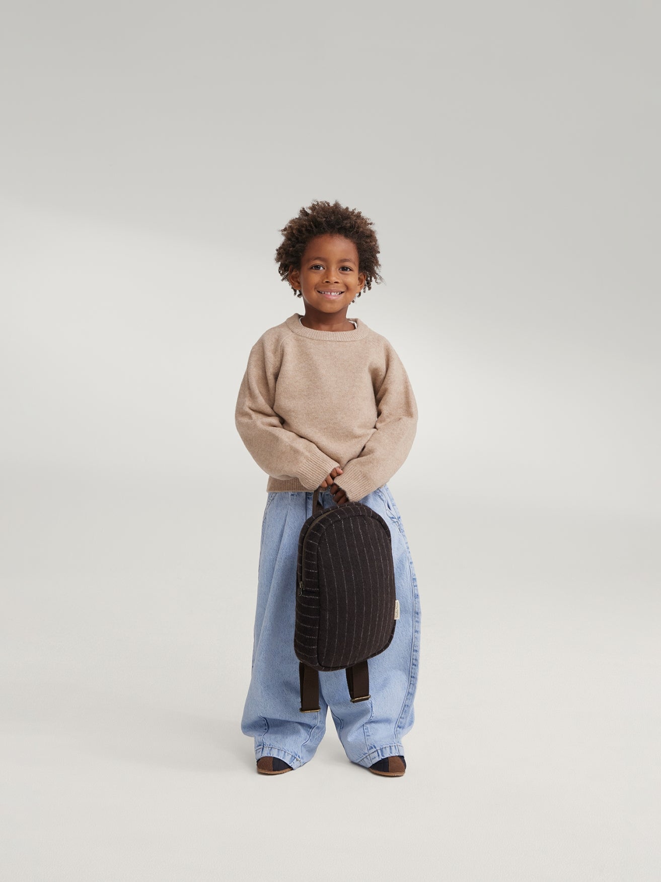 Flanelle craie Mini Sac à dos | Brun