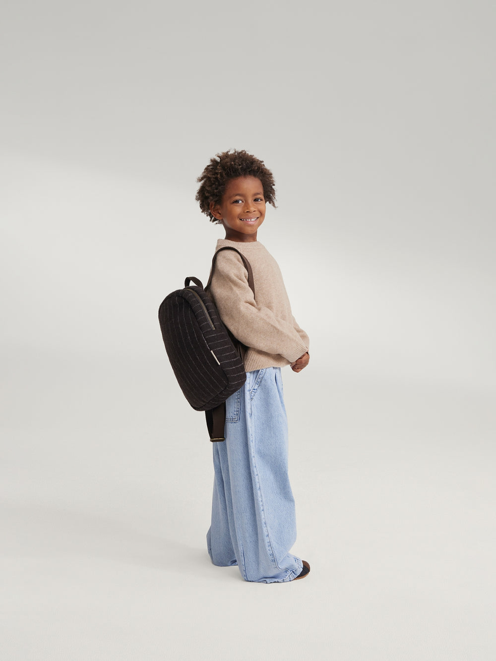 Flanelle craie Mini Sac à dos | Brun