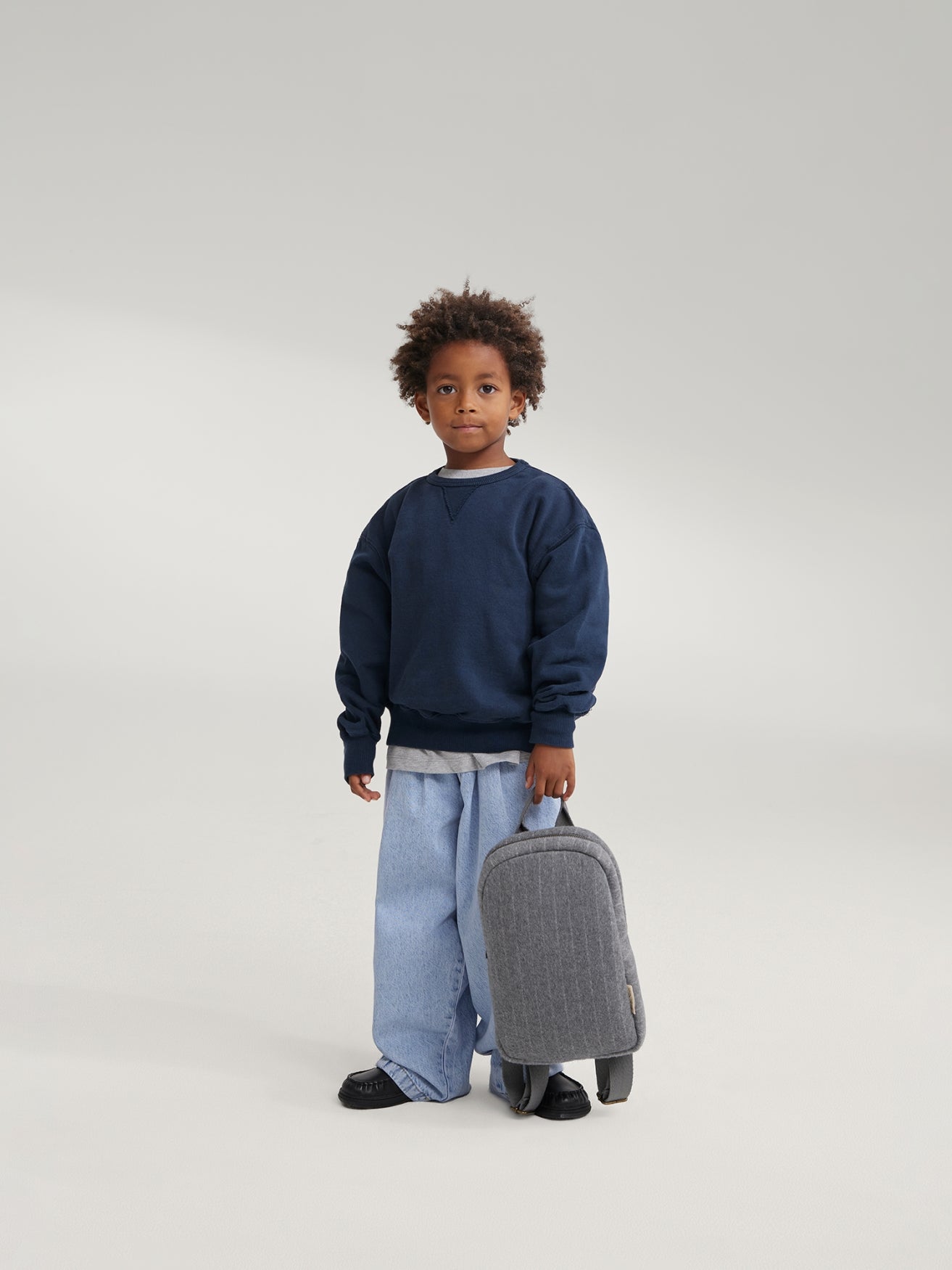 Flanelle craie Mom Bag | Gris