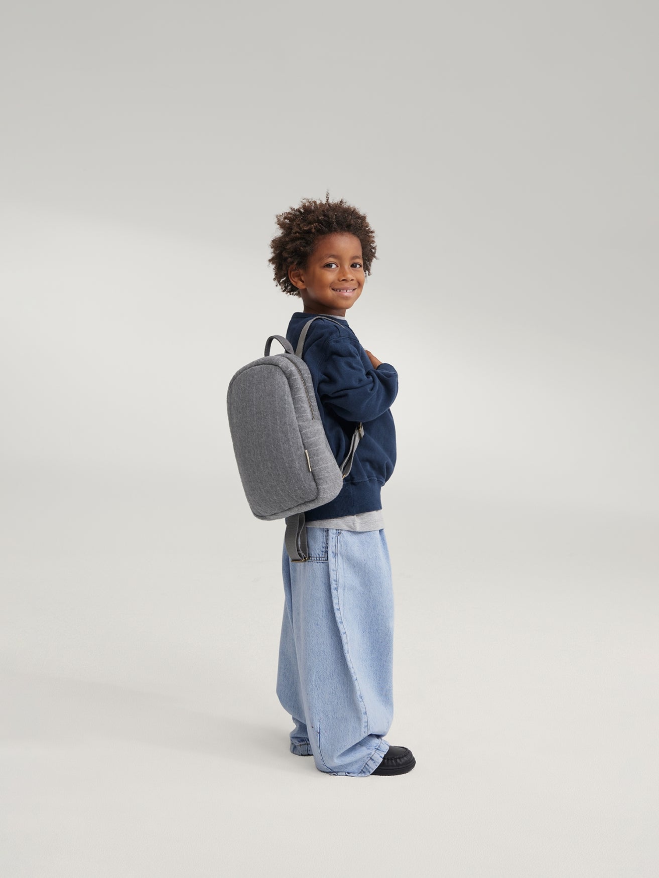 Flanelle craie Mom Bag | Gris