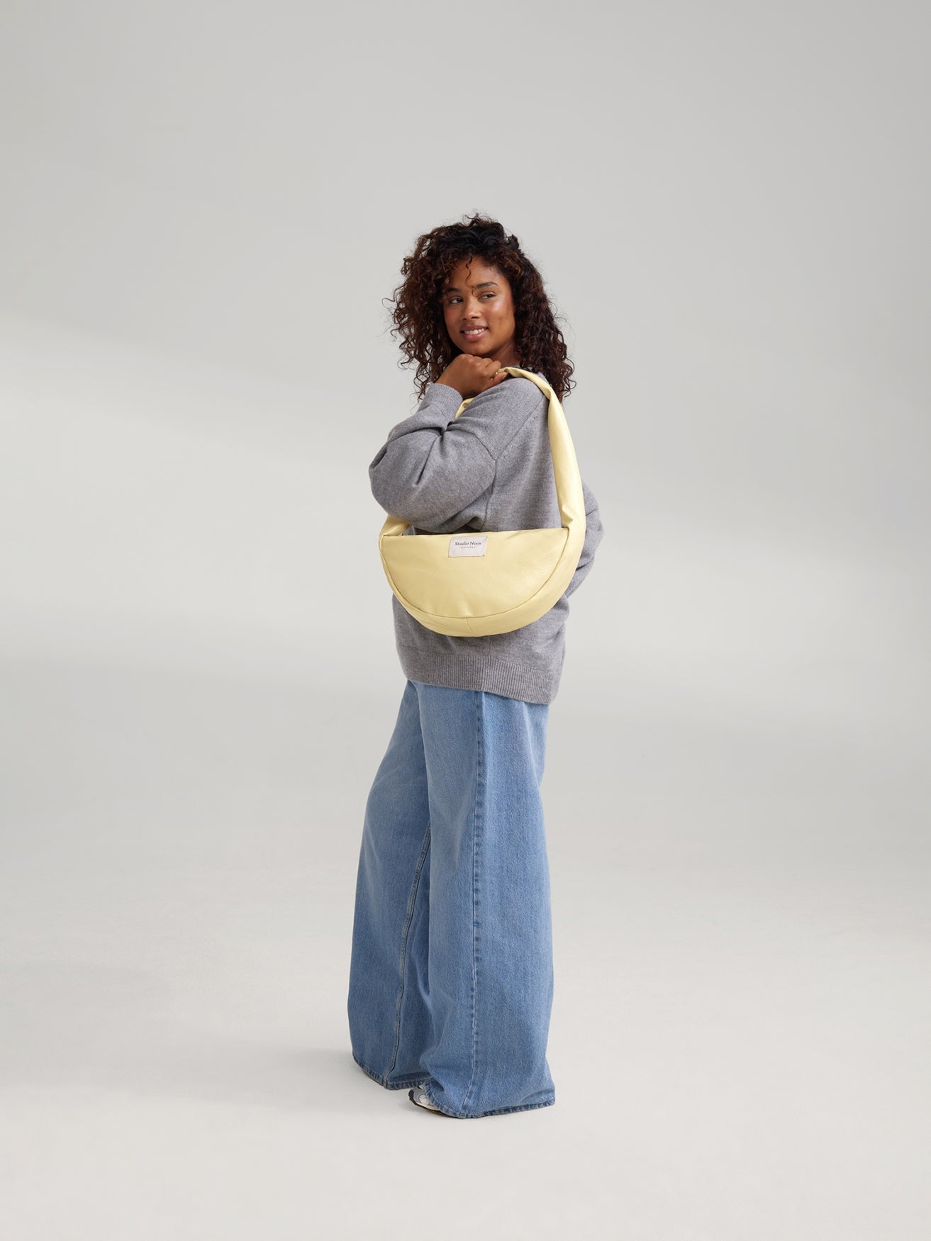 Vegan Leather Mini Cross Body Bag | Butter Yellow