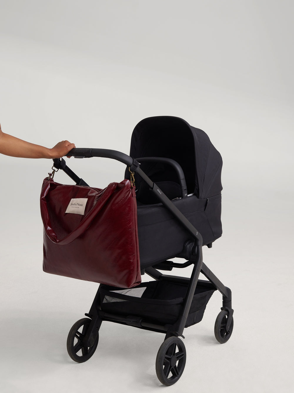 Vegan Leather Diaper Bag | Burgundy