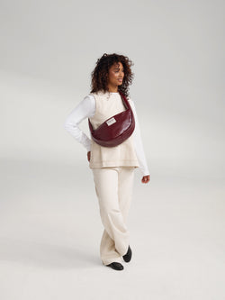Vegan Leather Mini Cross Body Bag | Burgundy