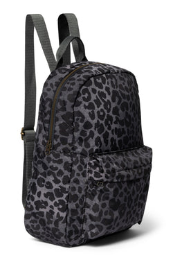 Antra Leopard Puffy Midi Backpack with Front Pocket