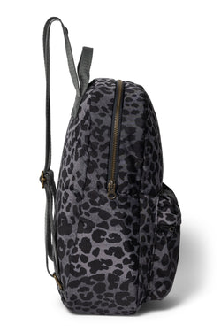 Antra Leopard Puffy Midi Backpack with Front Pocket