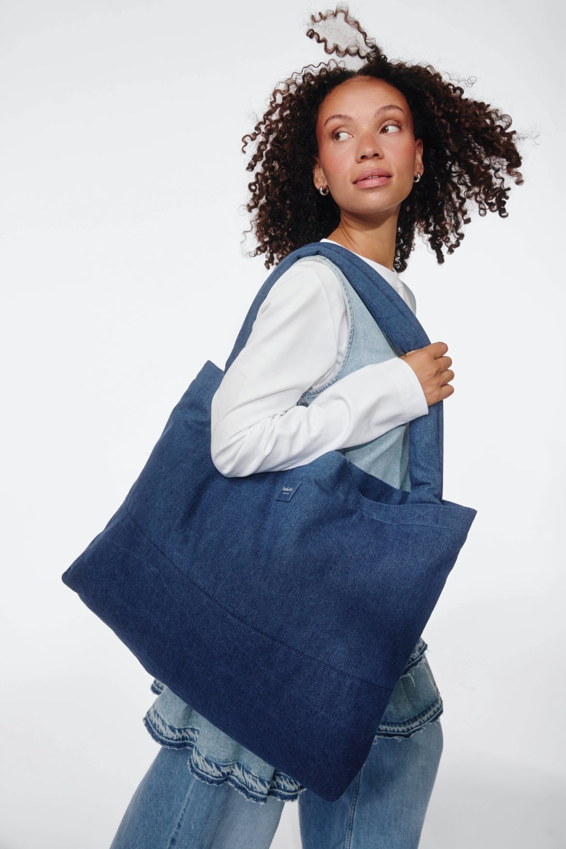 Denim Mom Bag | Dark Blue