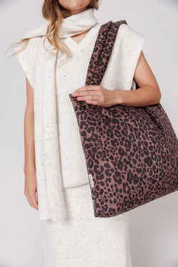 Puffy Mom Bag | Red Leopard
