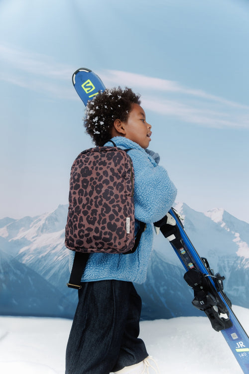 Puffy Mini Backpack | Red Leopard