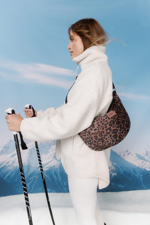 Puffy Adult Fanny Pack | Red Leopard