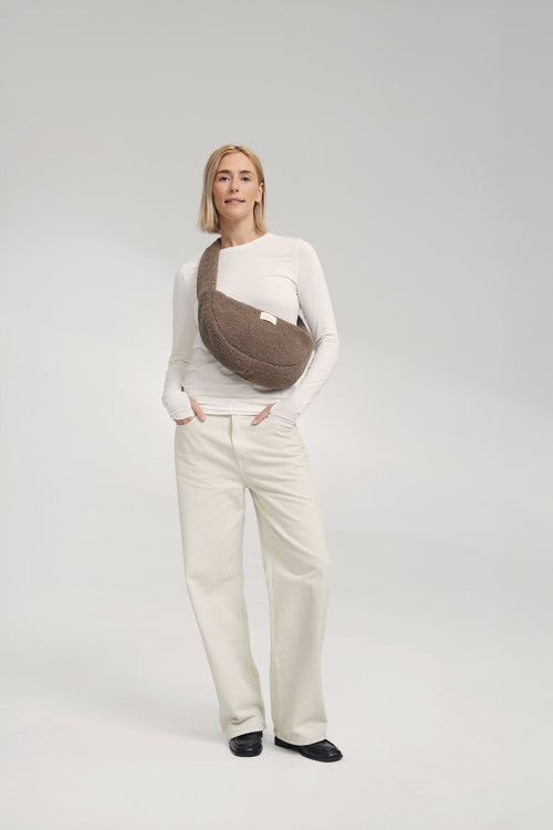 Teddy Mini Cross Body Bag | Brown