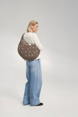 Teddy Cross Body Bag | Brown Hearts