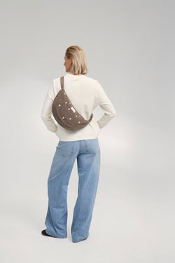 Teddy Adult Fanny Pack | Brown Hearts