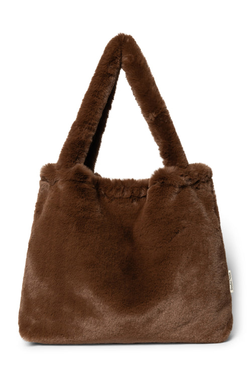 Faux Fur Mom Bag | Bruine