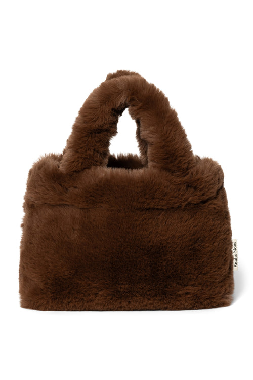 Faux Fur Mini Handbag | Brown