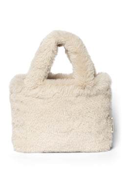 Faux Fur Mini Handtas | Naturel