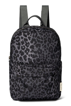 Antra Leopard Puffy Midi Backpack with Front Pocket