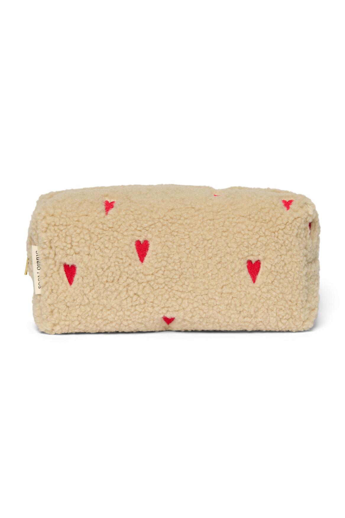 Teddy Pouch | Ecru Hearts
