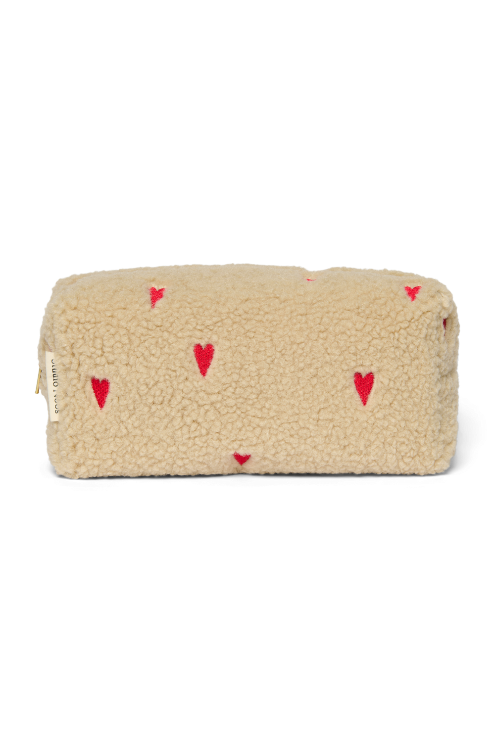Teddy Pouch | Ecru Hearts
