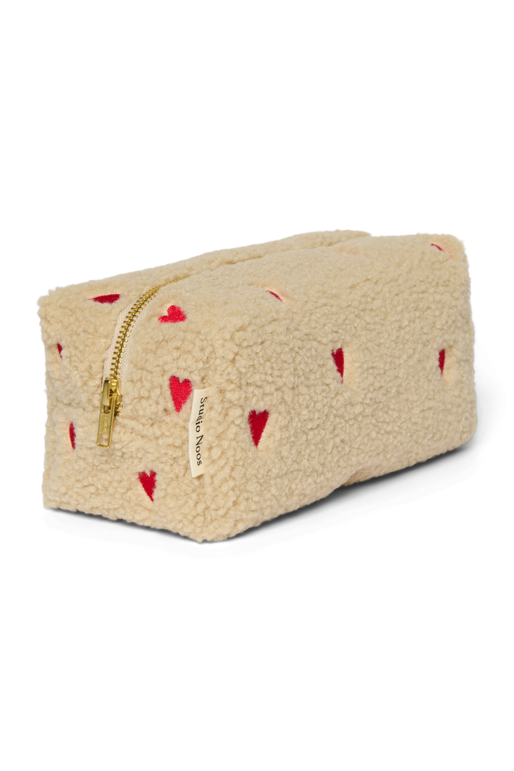 Teddy Pouch | Ecru Hearts