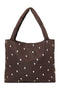 Puffy Mom Bag | Brown Hearts