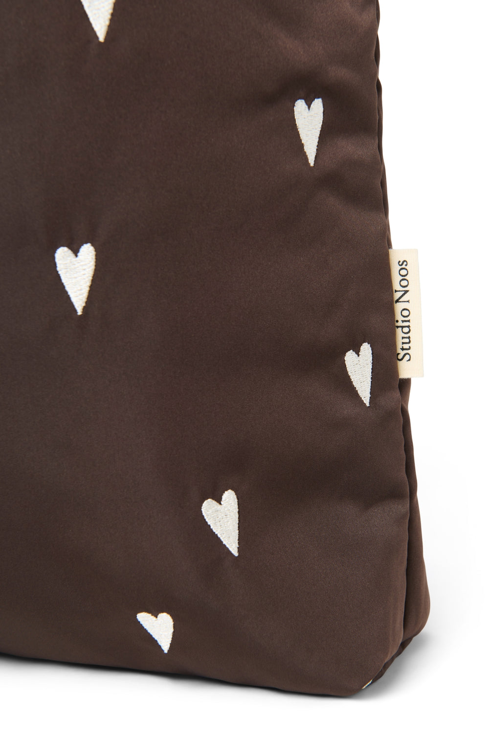 Puffy Mom Bag | Brown Hearts