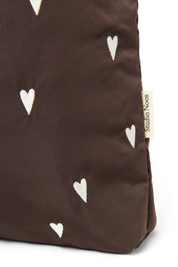 Puffy Mom Bag | Brown Hearts