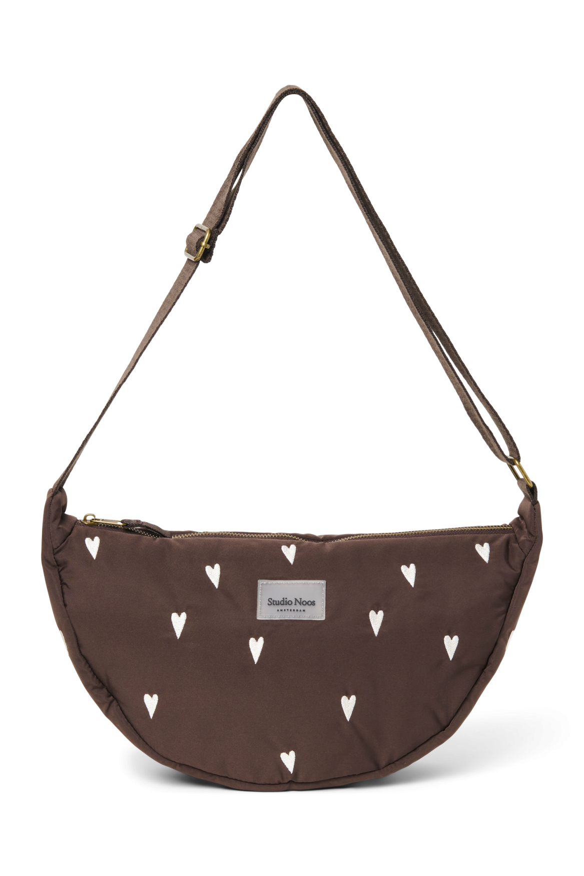 Puffy Adult Fannypack | Brown Hearts