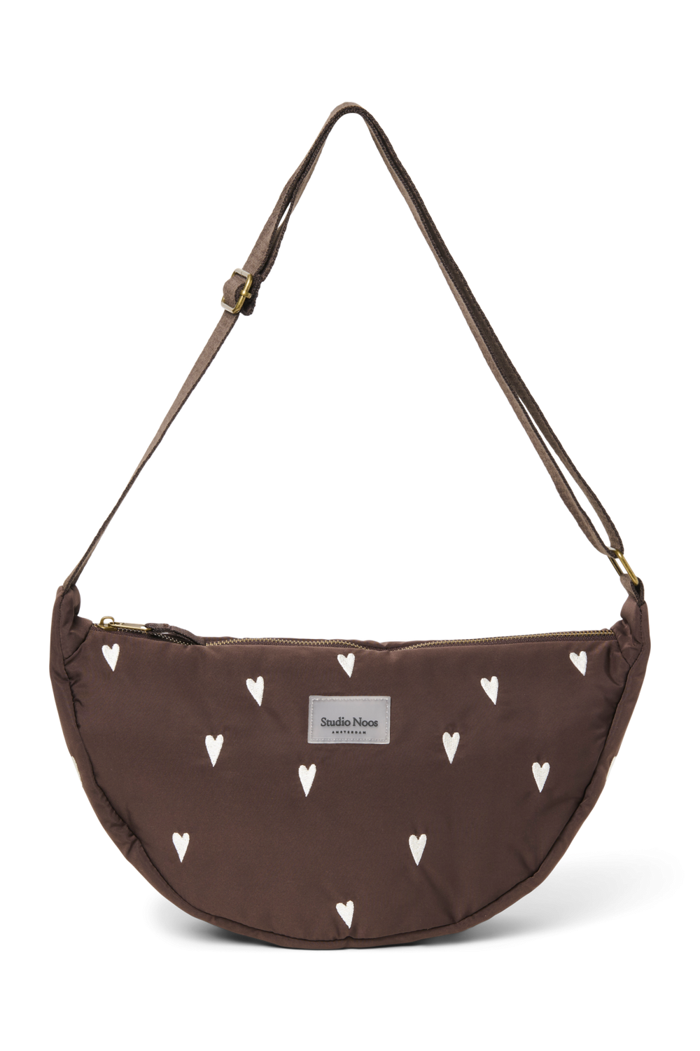 Puffy Adult Fannypack | Brown Hearts