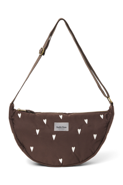 Puffy Adult Fannypack | Brown Hearts