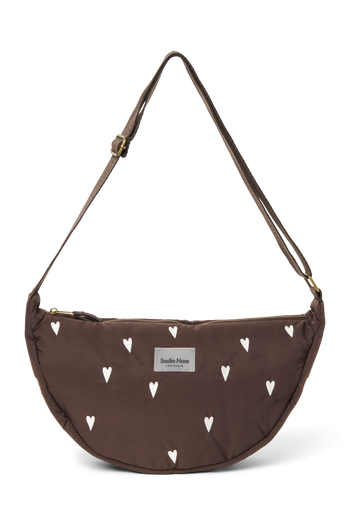 Puffy Adult Fanny Pack | Brown Hearts
