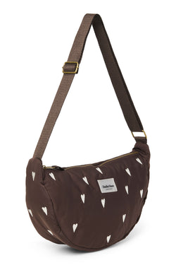 Puffy Adult Fannypack | Brown Hearts
