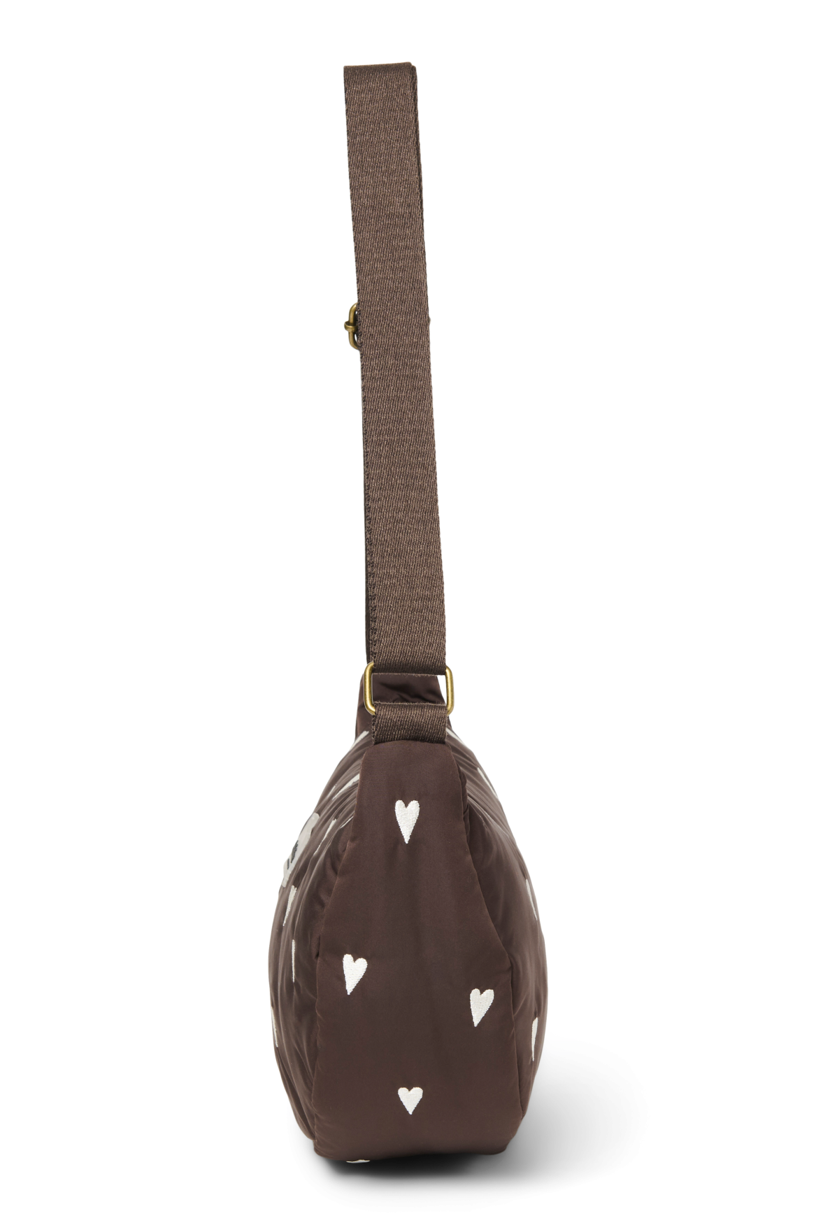 Puffy Adult Fannypack | Brown Hearts