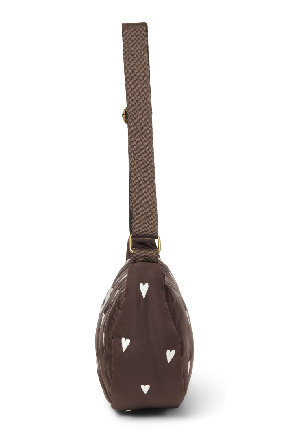 Puffy Adult Fannypack | Brown Hearts