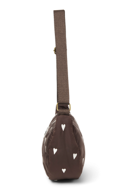Puffy Adult Fannypack | Brown Hearts
