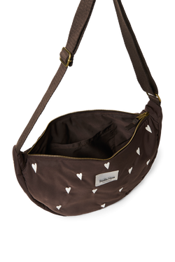 Puffy Adult Fannypack | Brown Hearts