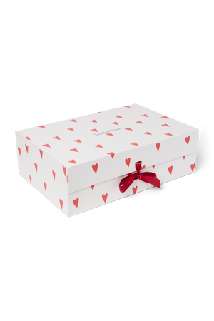 Gift Box L | White Hearts