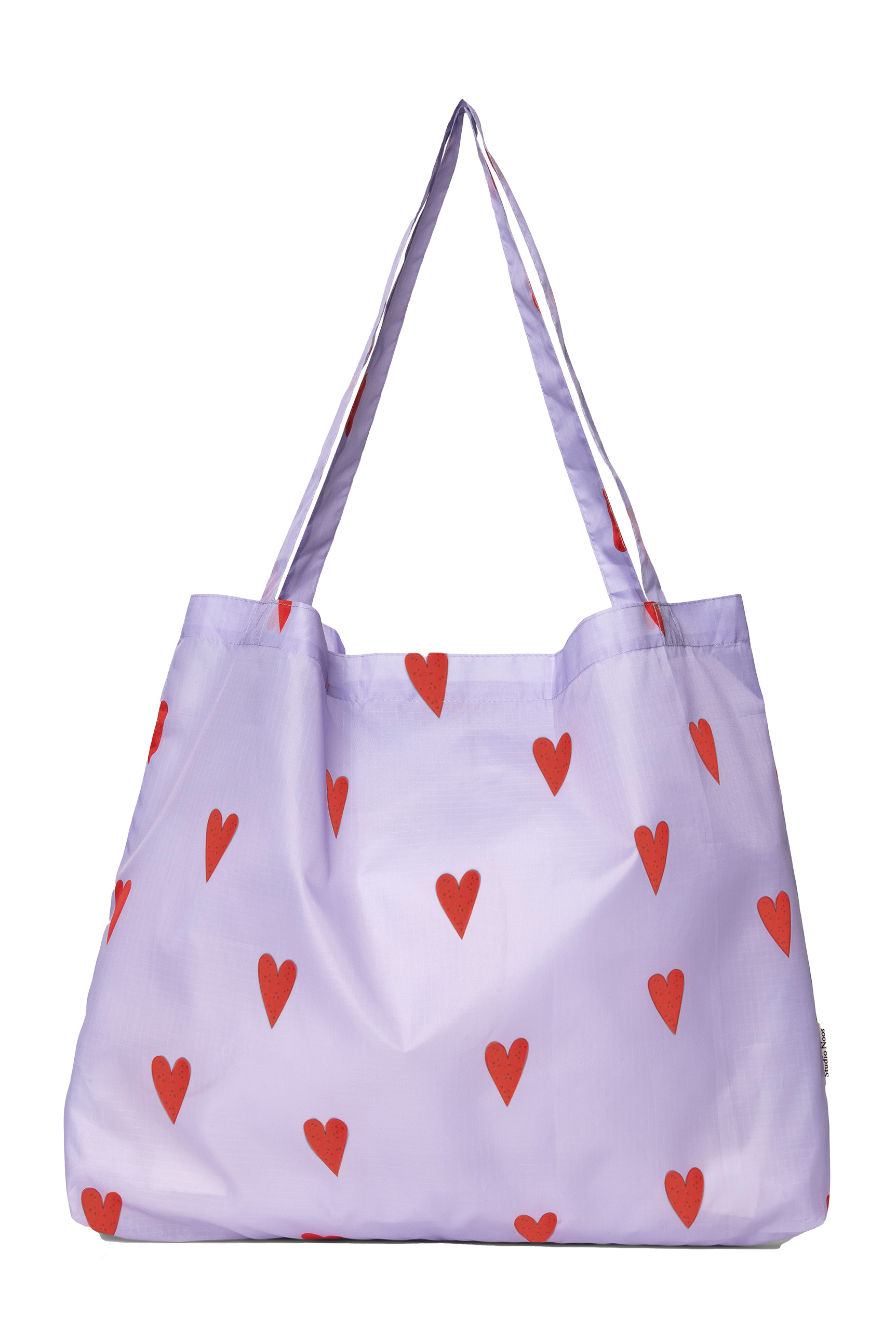 Lilac Hearts Grocery Bag