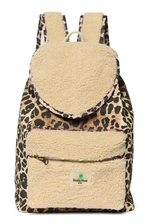 Cotton Midi Backpack | Leopard
