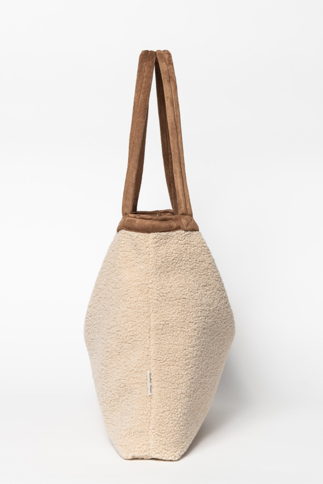 Ecru Lammy Teddy Mom Bag