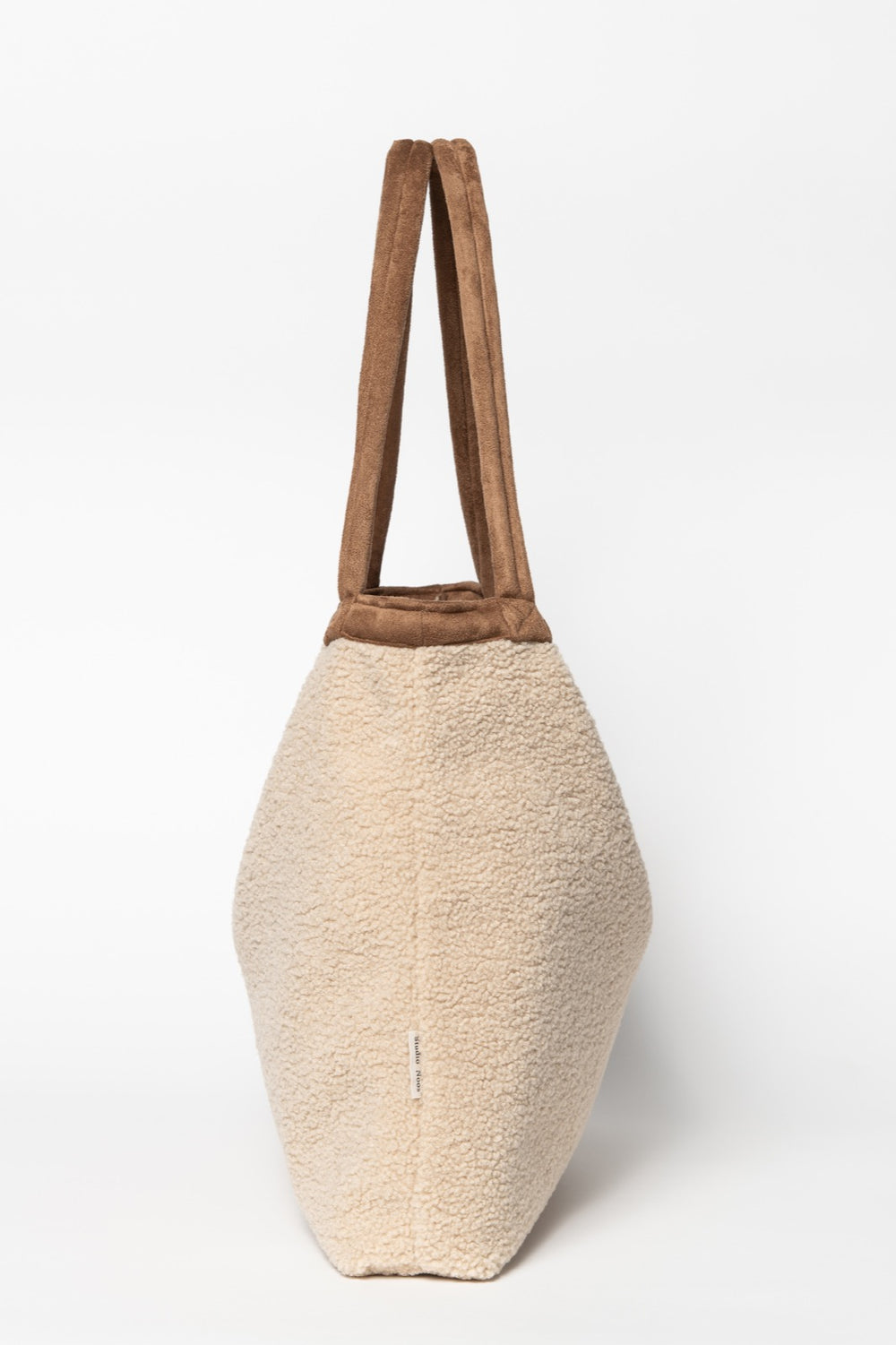 Ecru Lammy Teddy Mom Bag