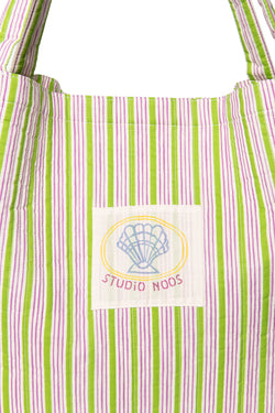 Serenity Cotton Striped Mom Bag