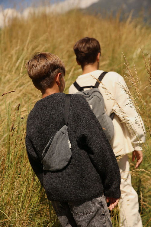 Denim Mini Fannypack | Grijze