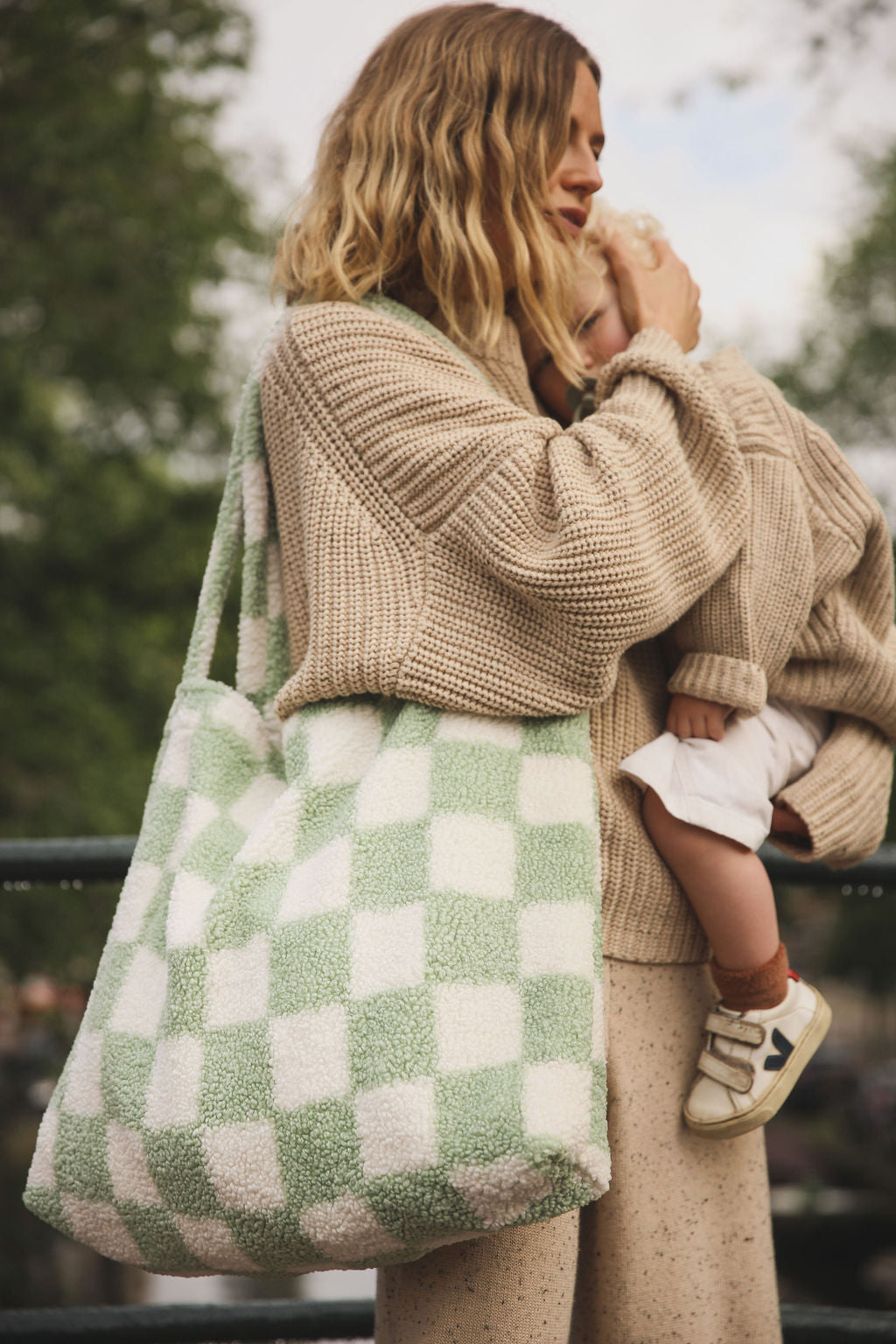 Studio Noos x Binibamba | Pistachio Teddy Mom Bag